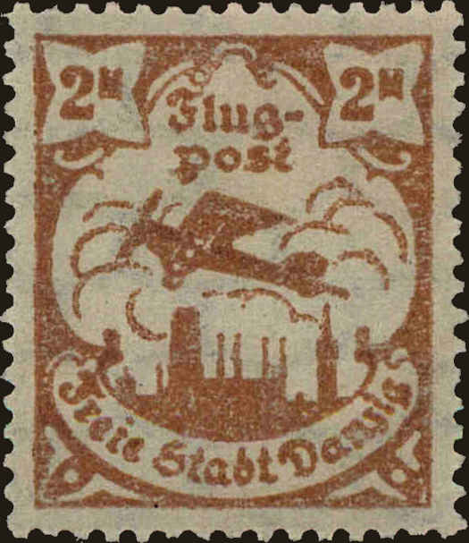 Front view of Danzig C13 collectors stamp