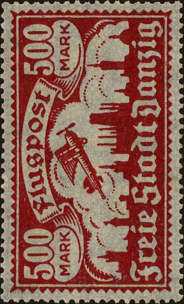 Front view of Danzig C21 collectors stamp