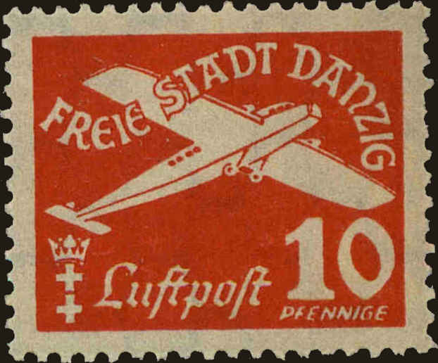 Front view of Danzig C36 collectors stamp