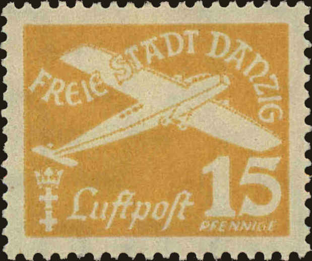 Front view of Danzig C37 collectors stamp