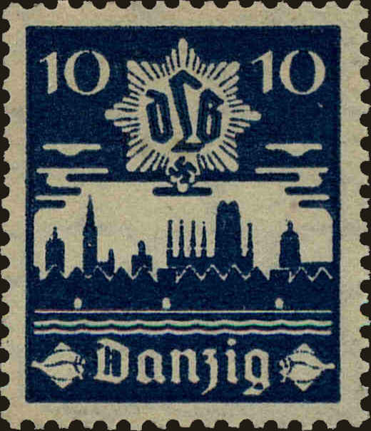 Front view of Danzig 219 collectors stamp