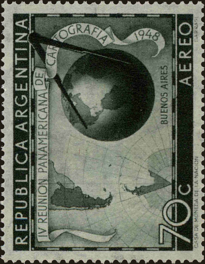 Front view of Argentina C56 collectors stamp