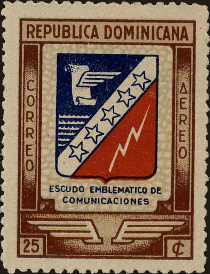 Front view of Dominican Republic C56 collectors stamp