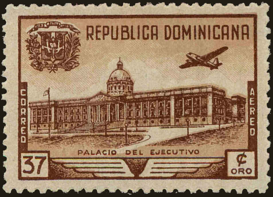 Front view of Dominican Republic C68 collectors stamp