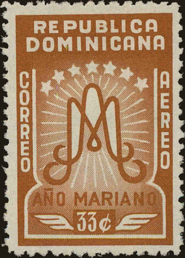 Front view of Dominican Republic C89 collectors stamp