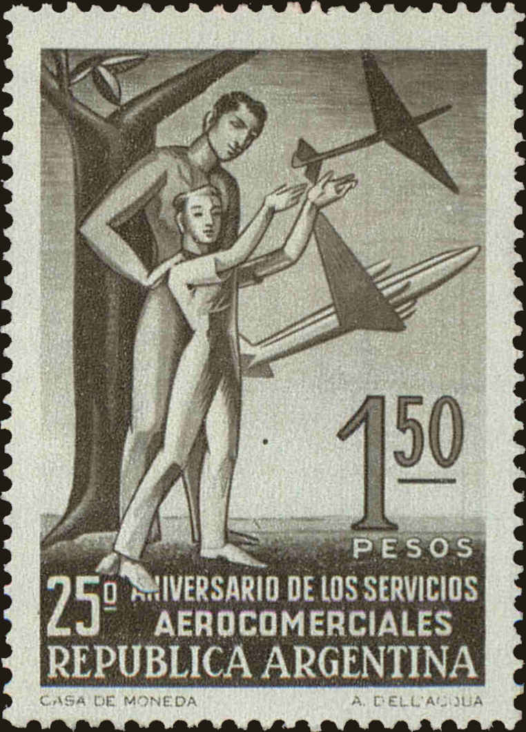 Front view of Argentina 645 collectors stamp