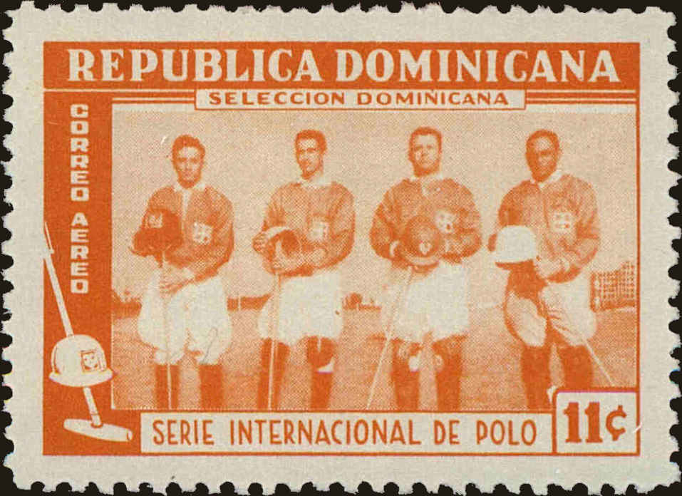 Front view of Dominican Republic C111 collectors stamp