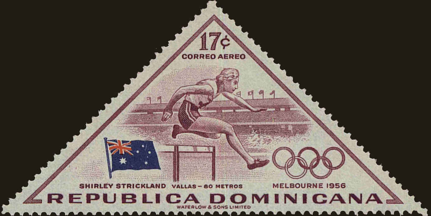 Front view of Dominican Republic C105 collectors stamp