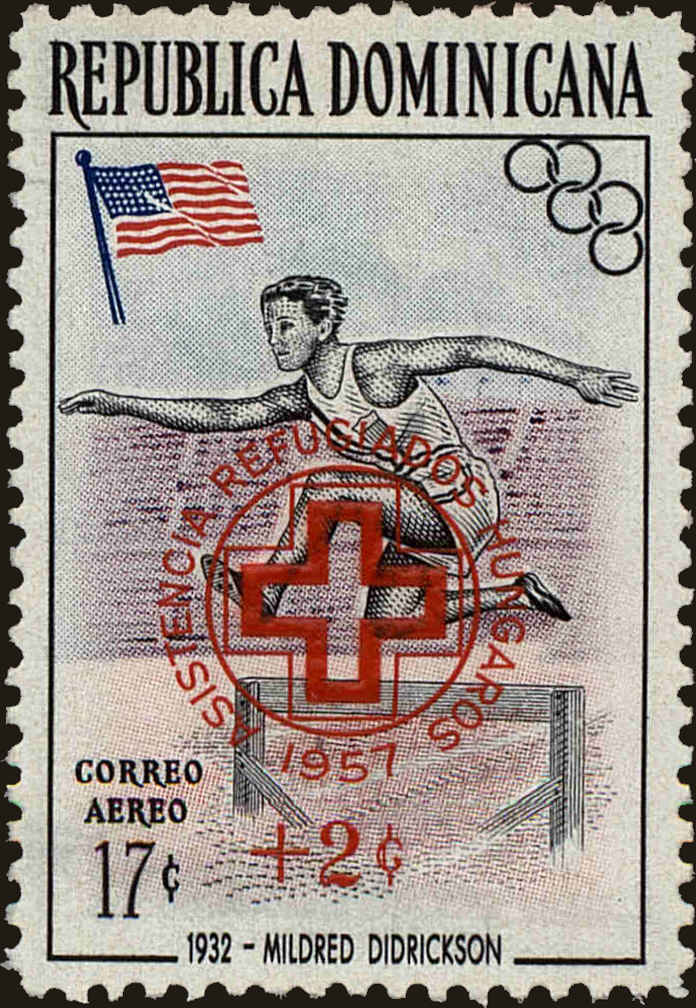 Front view of Dominican Republic CB3 collectors stamp