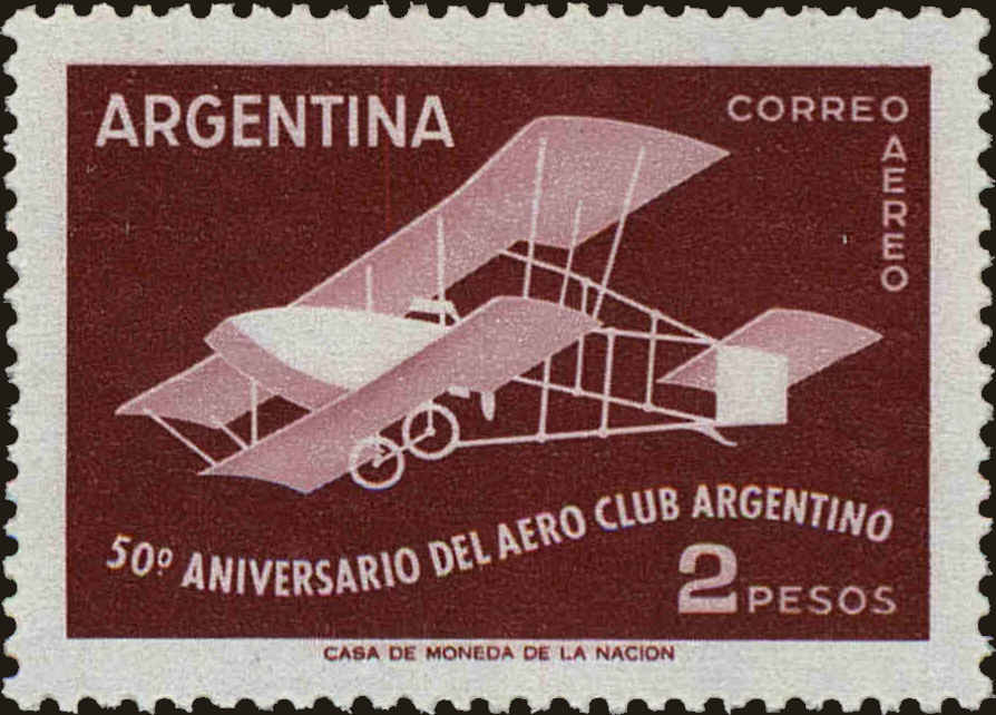 Front view of Argentina C71 collectors stamp