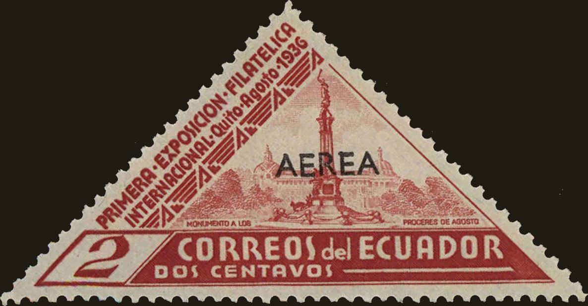 Front view of Ecuador C43 collectors stamp