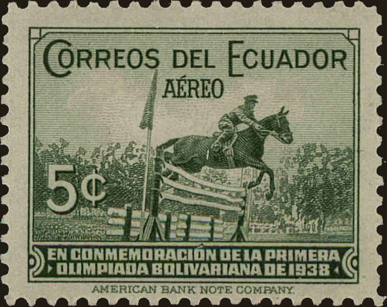 Front view of Ecuador C65 collectors stamp