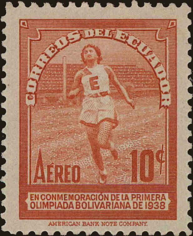 Front view of Ecuador C66 collectors stamp