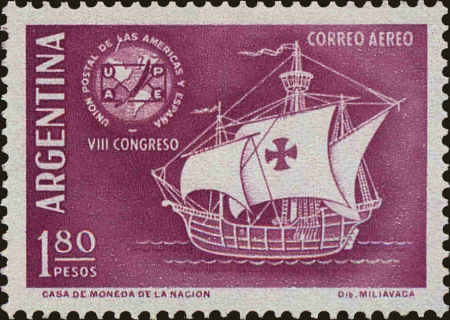 Front view of Argentina C78 collectors stamp