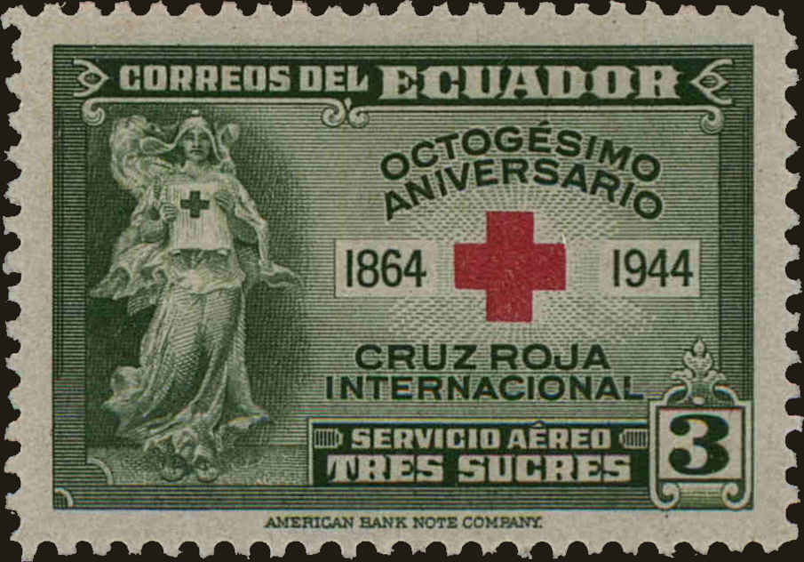 Front view of Ecuador C132 collectors stamp