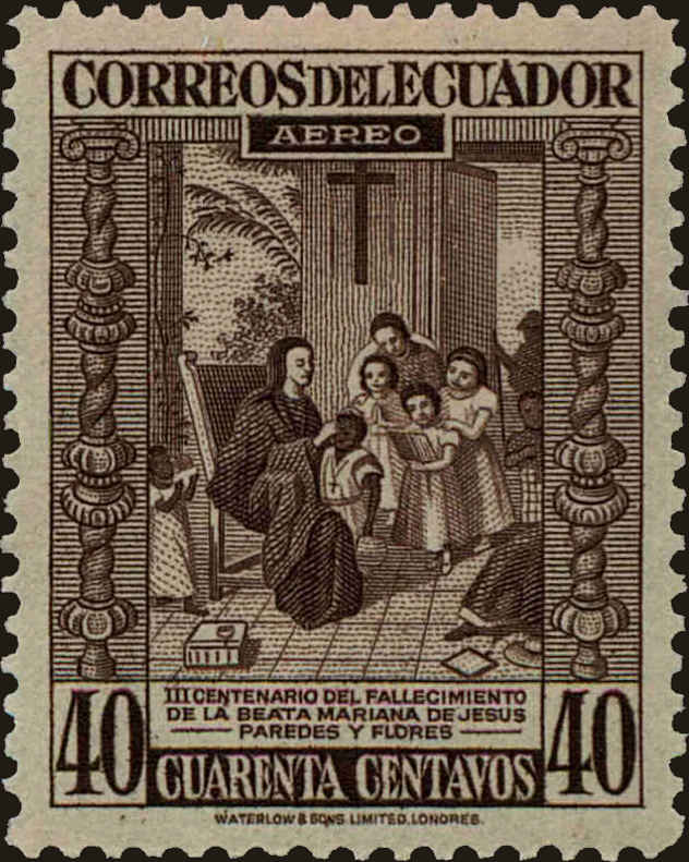 Front view of Ecuador C161 collectors stamp
