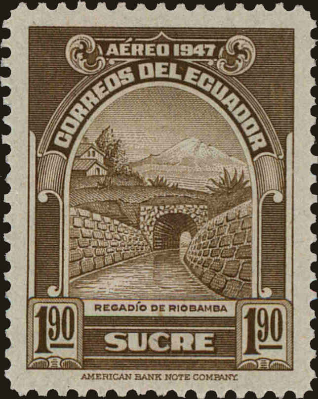 Front view of Ecuador C170 collectors stamp