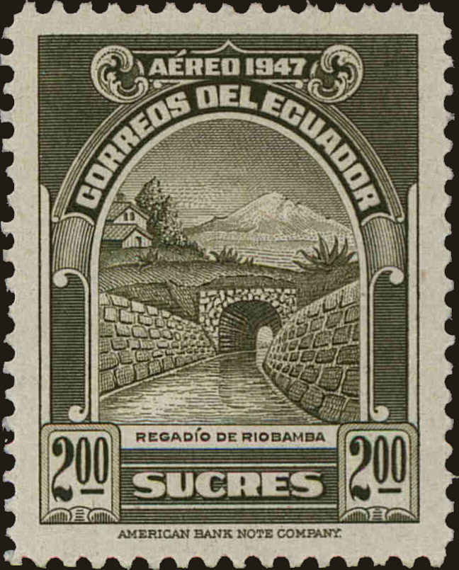 Front view of Ecuador C171 collectors stamp