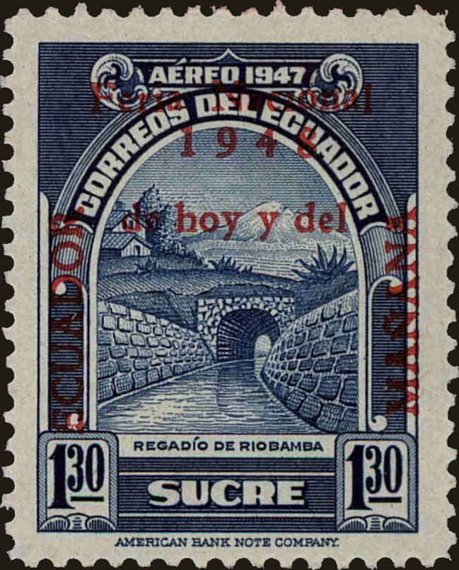 Front view of Ecuador C181 collectors stamp