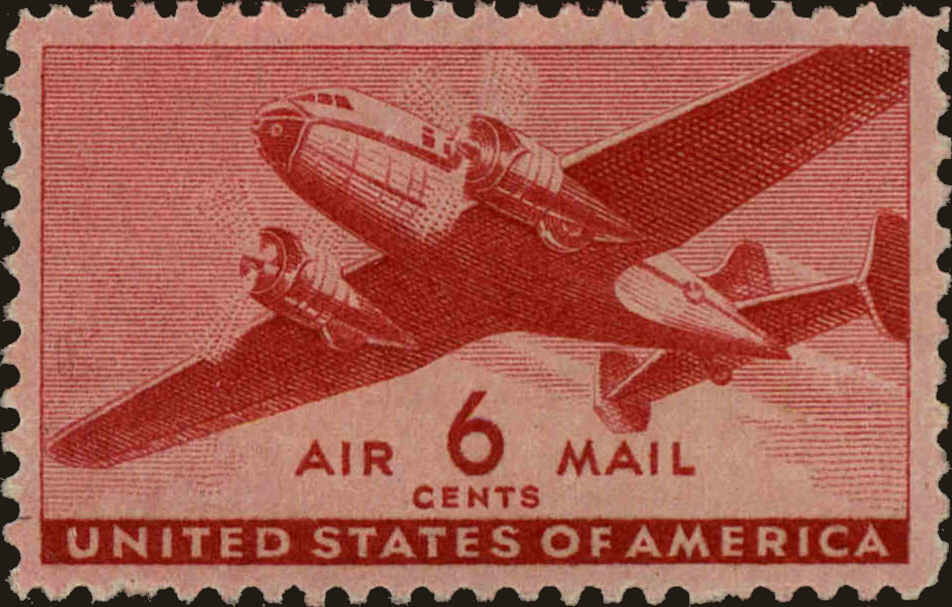 Front view of United States C25 collectors stamp