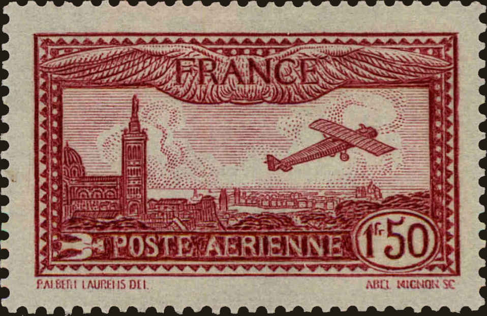 Front view of France C5 collectors stamp