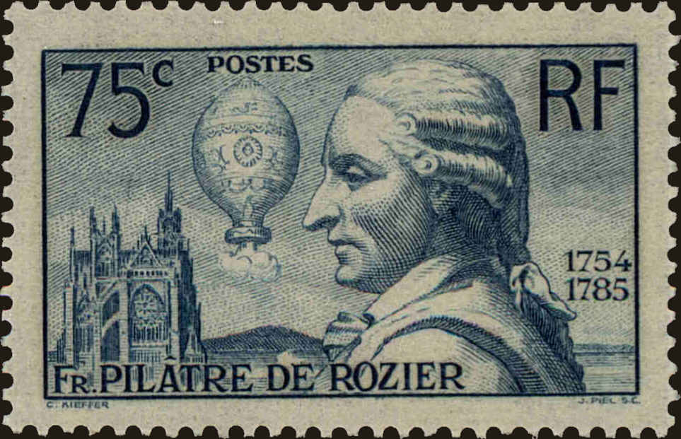 Front view of France 308 collectors stamp