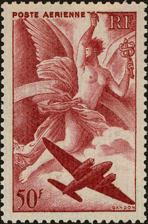 Front view of France C19 collectors stamp