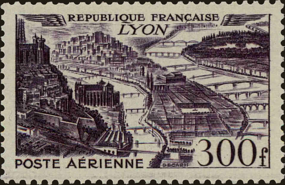 Front view of France C25 collectors stamp