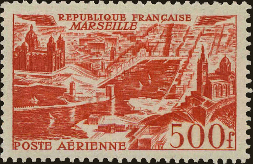 Front view of France C26 collectors stamp