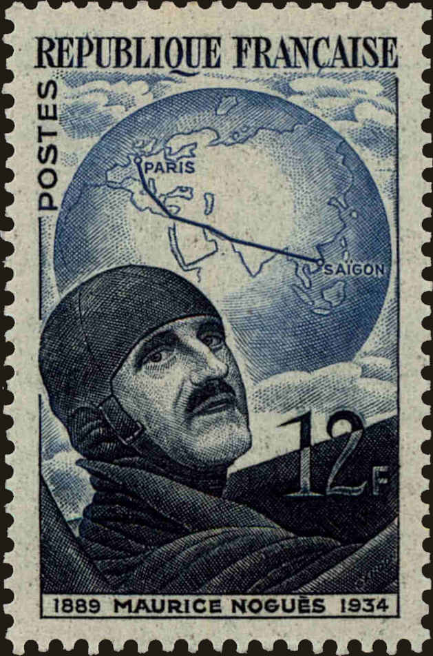 Front view of France 665 collectors stamp