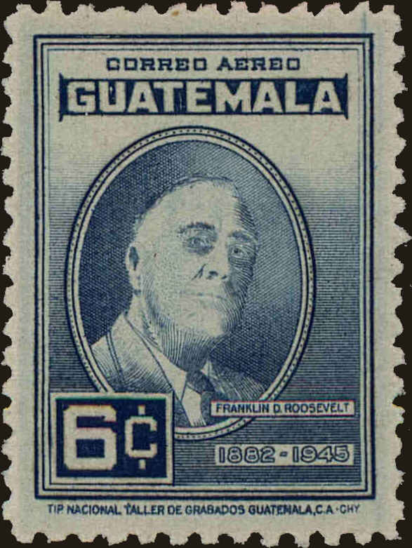 Front view of Guatemala C152 collectors stamp