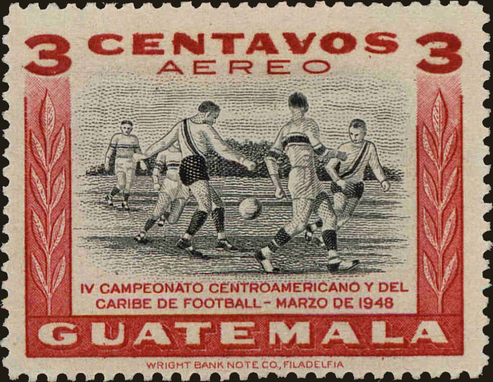 Front view of Guatemala C158 collectors stamp