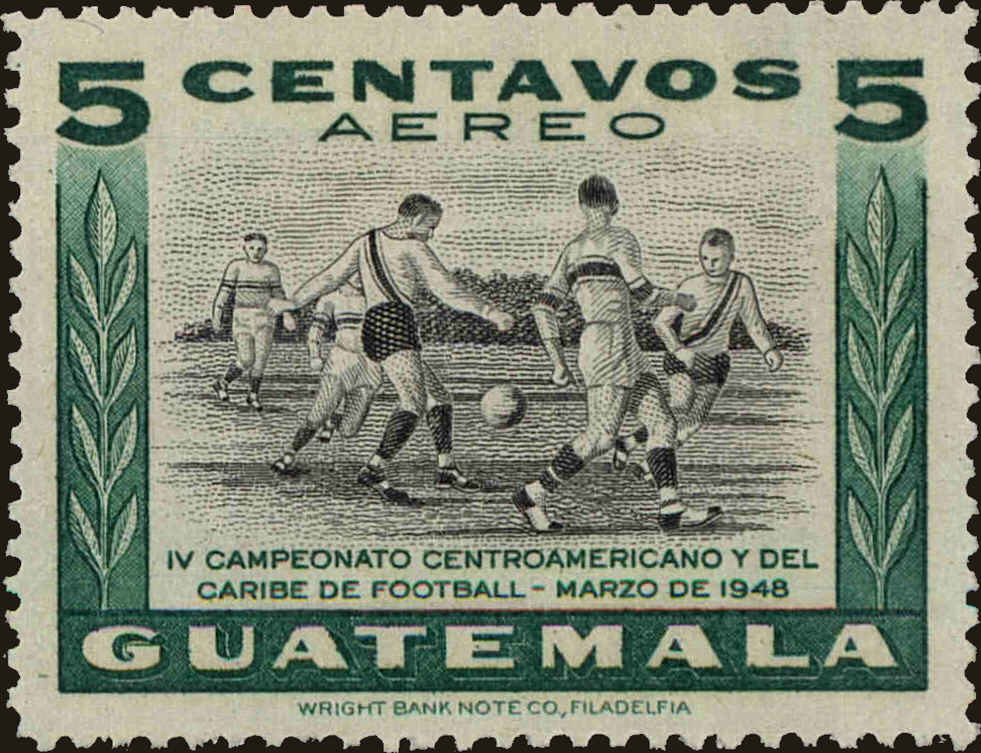 Front view of Guatemala C159 collectors stamp