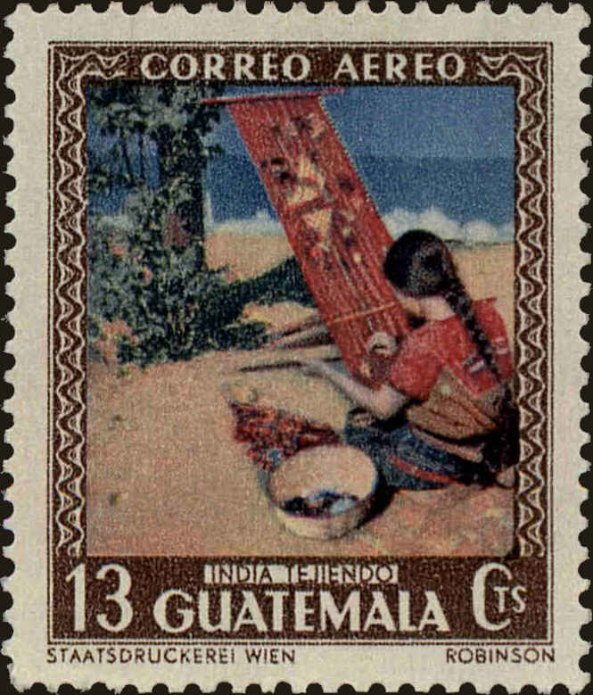 Front view of Guatemala C169 collectors stamp