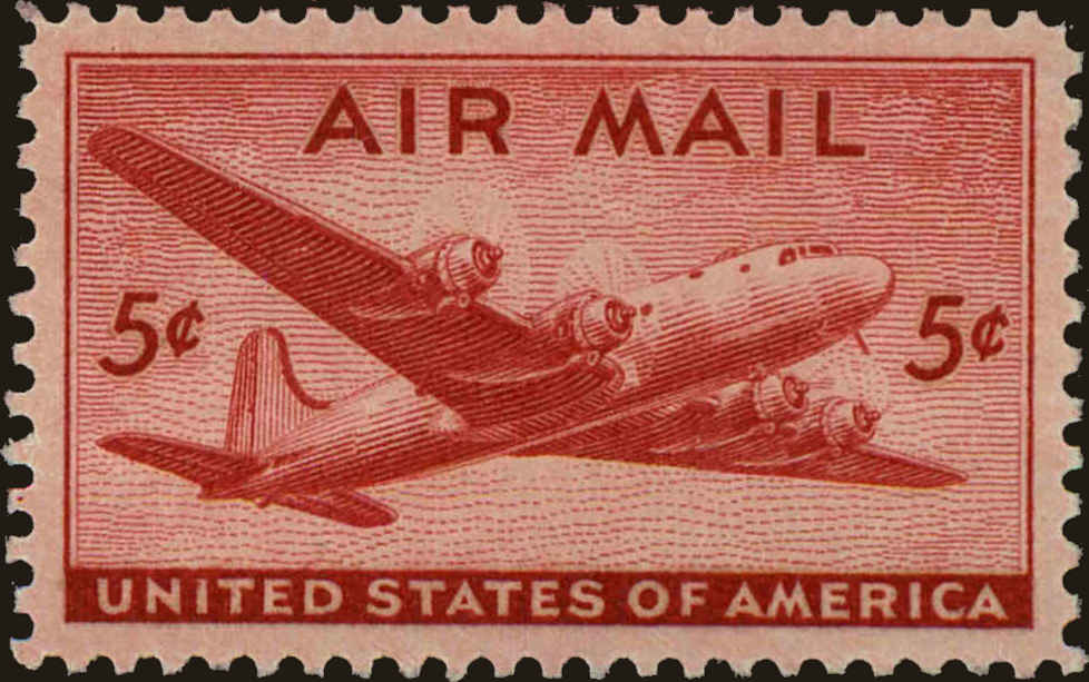 Front view of United States C32 collectors stamp
