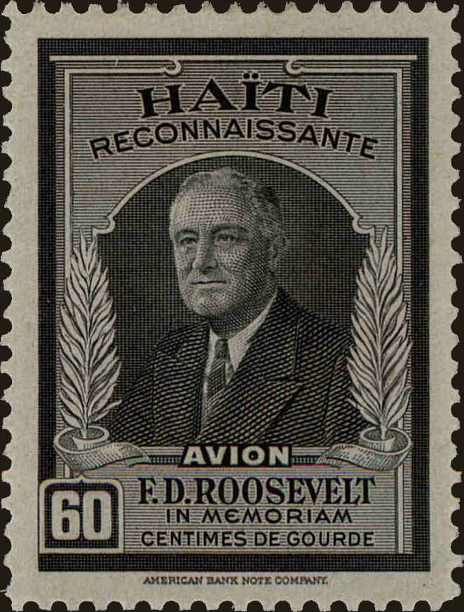 Front view of Haiti C34 collectors stamp