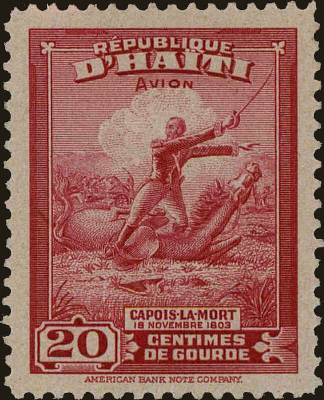 Front view of Haiti C35 collectors stamp