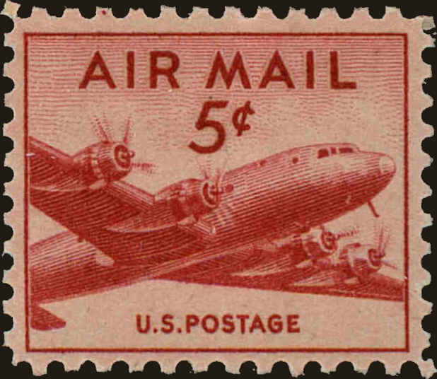 Front view of United States C33 collectors stamp