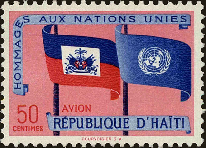 Front view of Haiti C133 collectors stamp