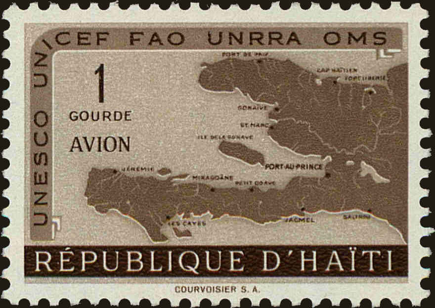 Front view of Haiti C135 collectors stamp