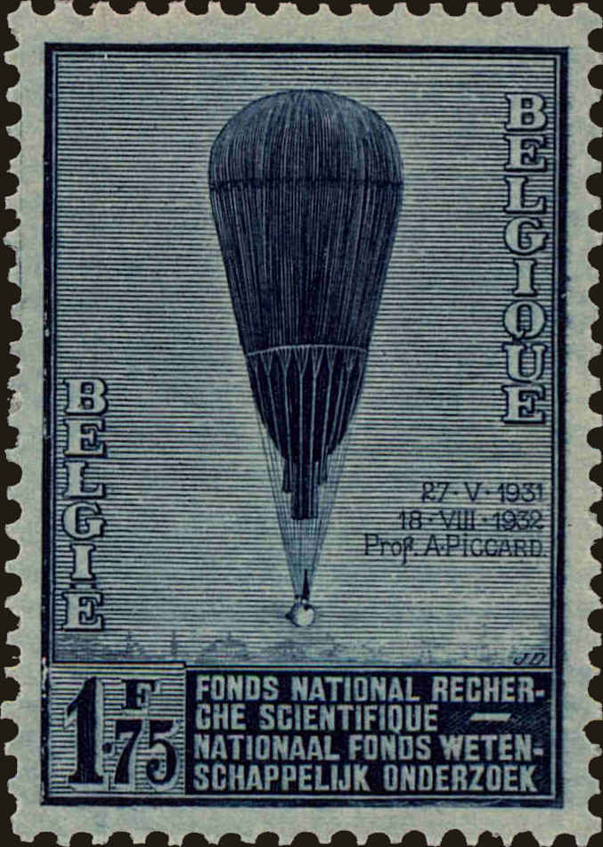 Front view of Belgium 253 collectors stamp