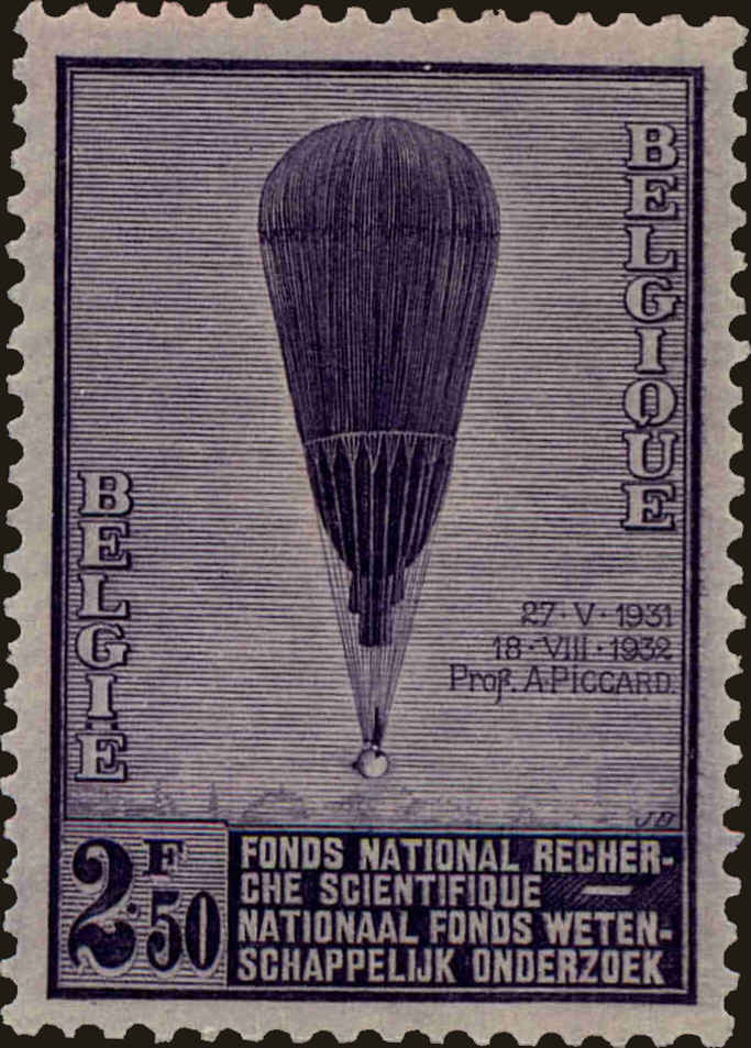 Front view of Belgium 253 collectors stamp