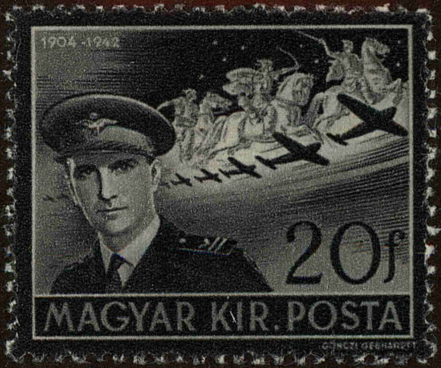 Front view of Hungary 600 collectors stamp