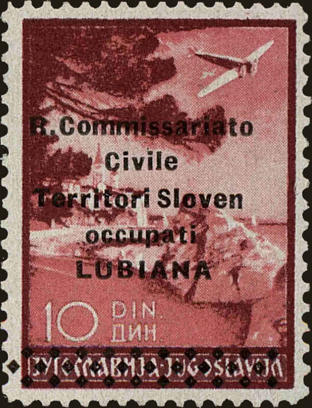 Front view of Ljubljana NC6 collectors stamp