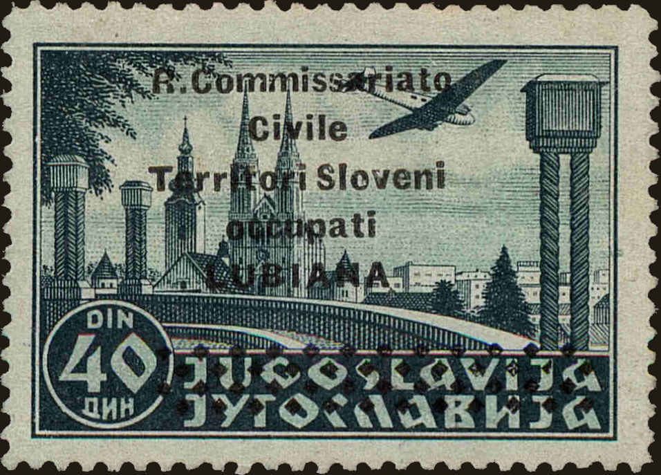 Front view of Ljubljana NC9 collectors stamp