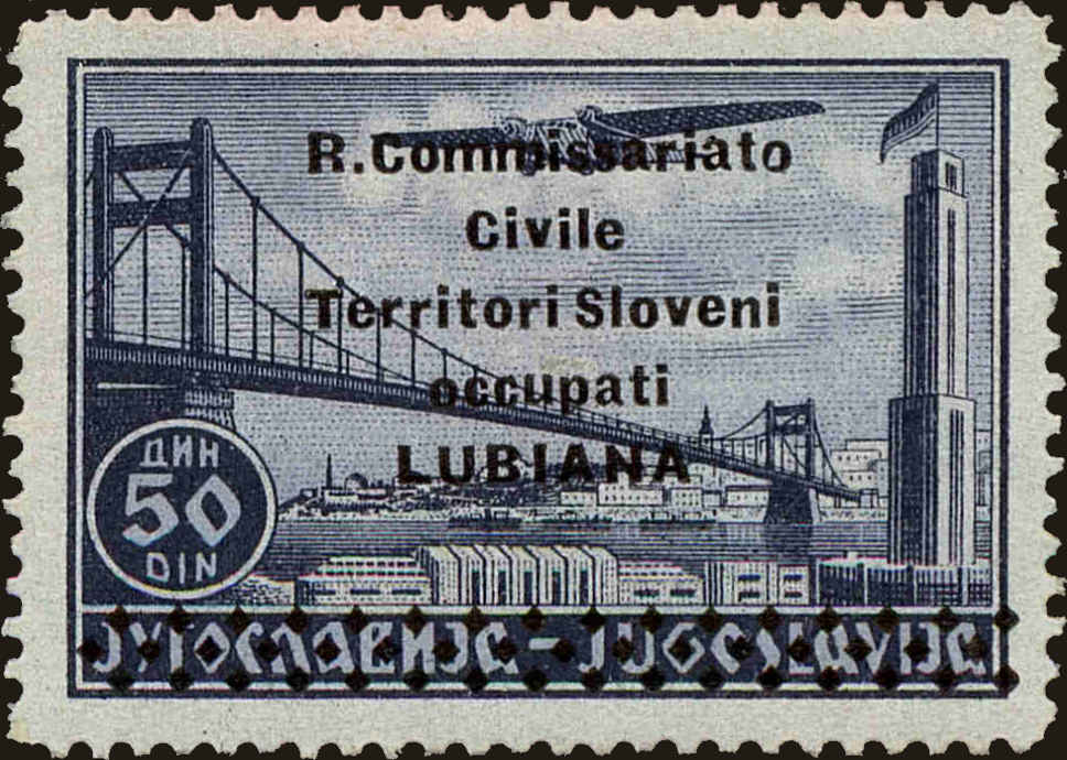 Front view of Ljubljana NC10 collectors stamp