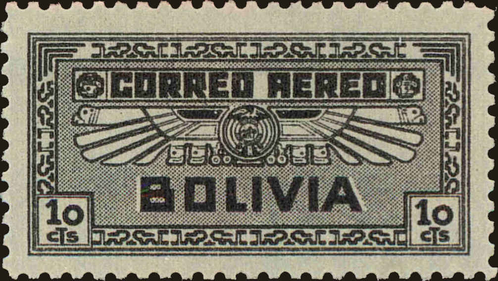 Front view of Bolivia C36 collectors stamp