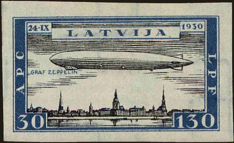 Front view of Latvia CB23a collectors stamp