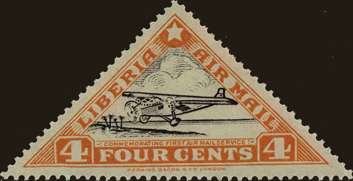 Front view of Liberia C3D collectors stamp