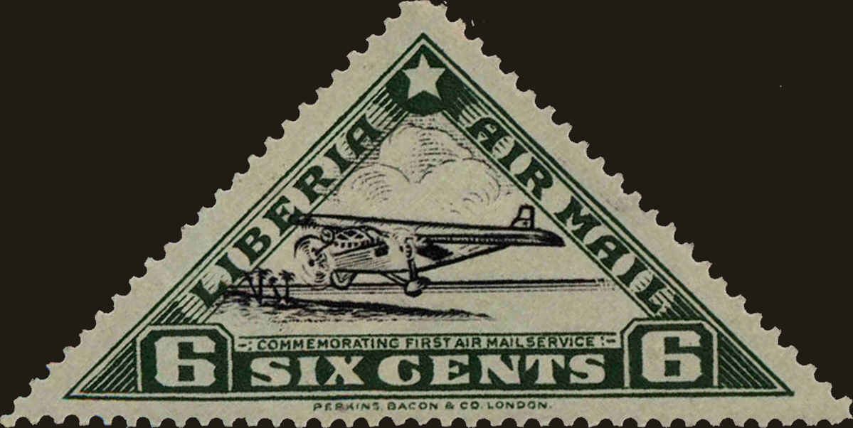 Front view of Liberia C3F collectors stamp